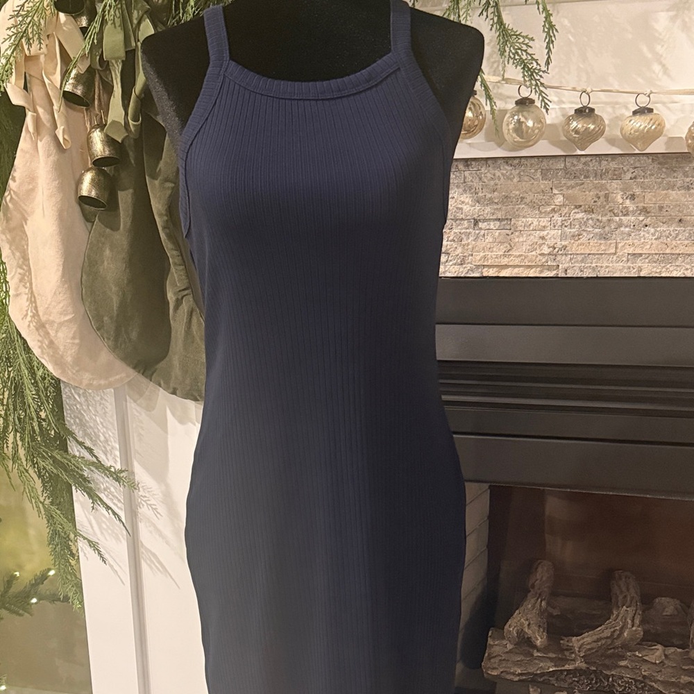 Gap Navy Blue Ribbed Dress